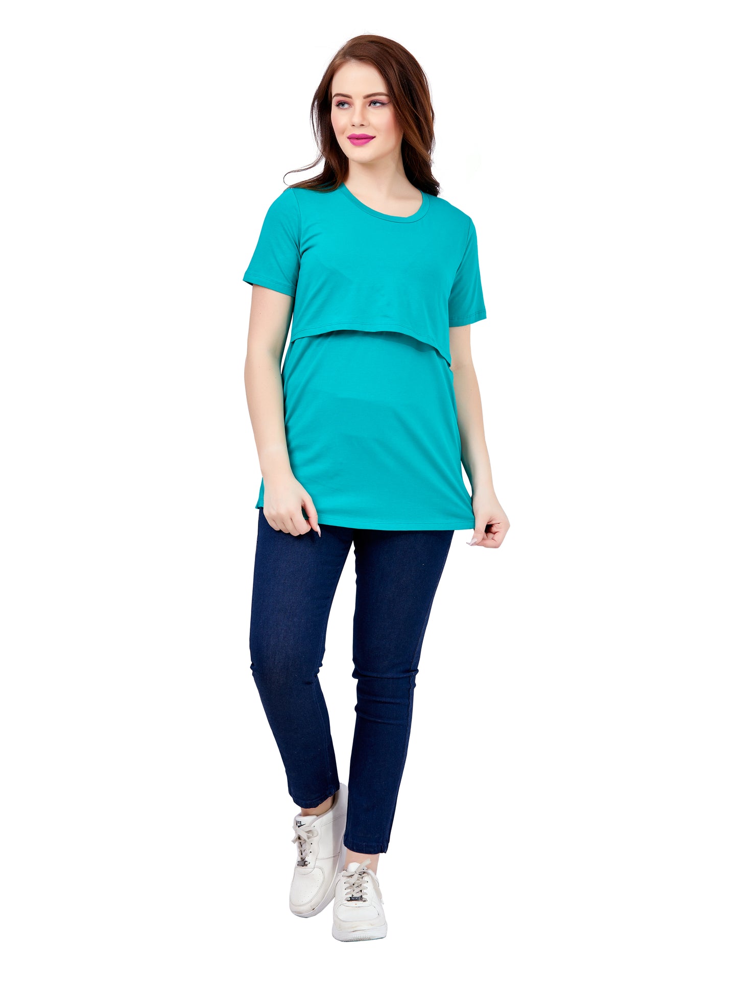 Turquoise Maternity T-shirt