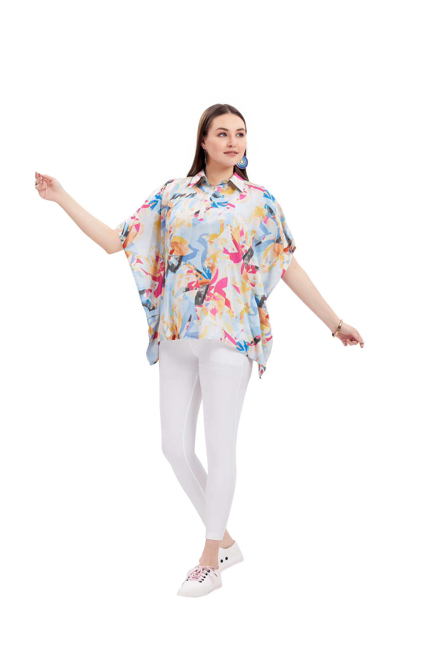 Pastel Blues Maternity Western Top