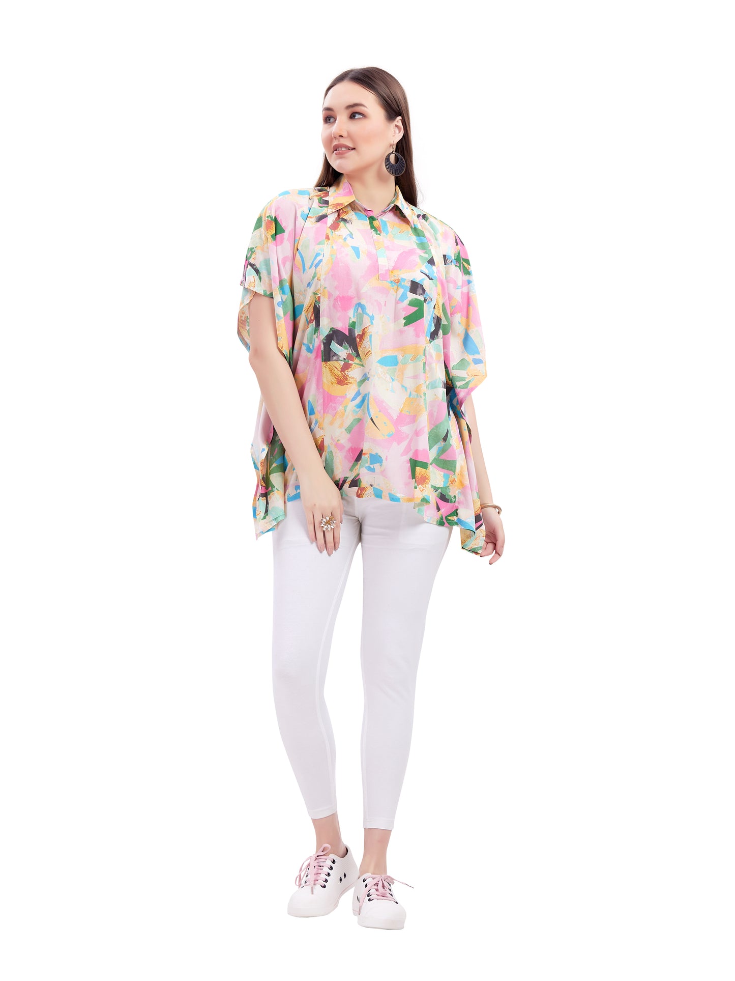 Pastel Pinks Maternity Western Top