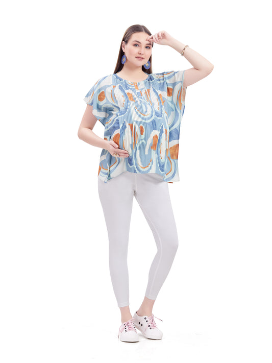 Crimson Red Striped Western Top (Copy)