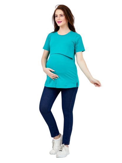 Turquoise Maternity T-shirt