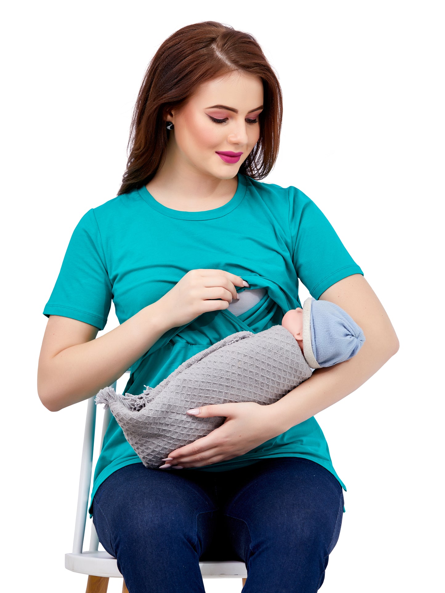 Turquoise Maternity T-shirt