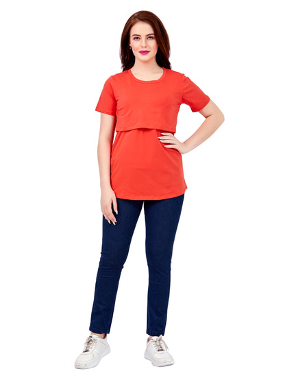 Orange Maternity T-shirt