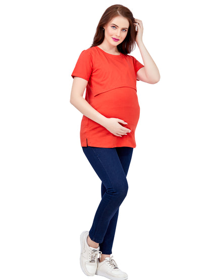 Orange Maternity T-shirt