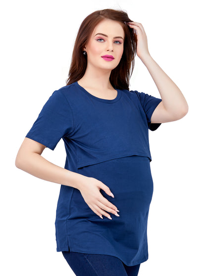Indigo Blue Maternity T-shirt