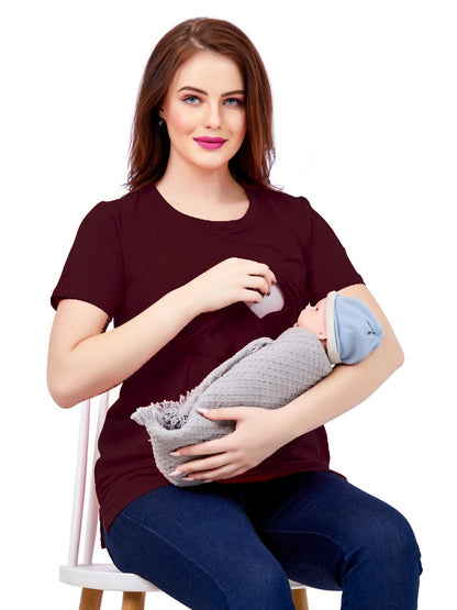 Maroon Maternity T-shirt