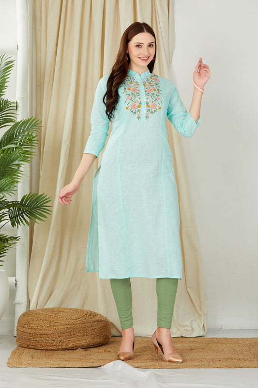 Pista Green Feeding Kurti