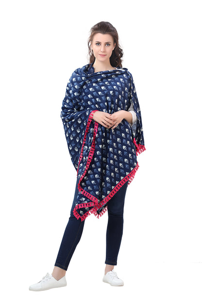 Blue and White Motif Nursing Cover
