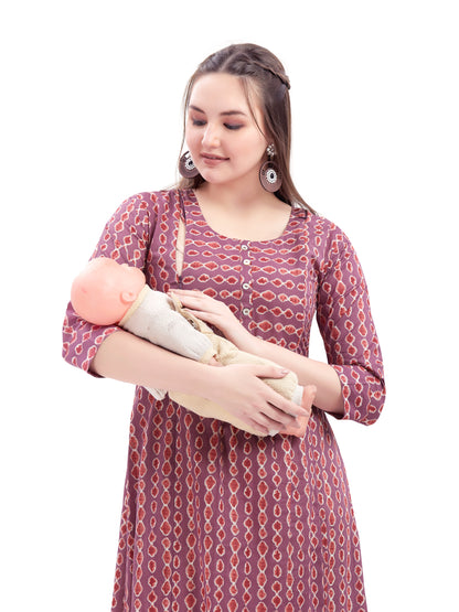 Wine coloured Long Dress