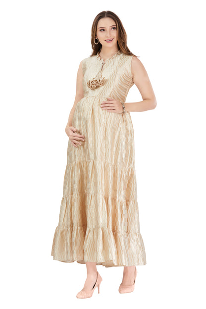 Soft Gold Baby Shower Gown
