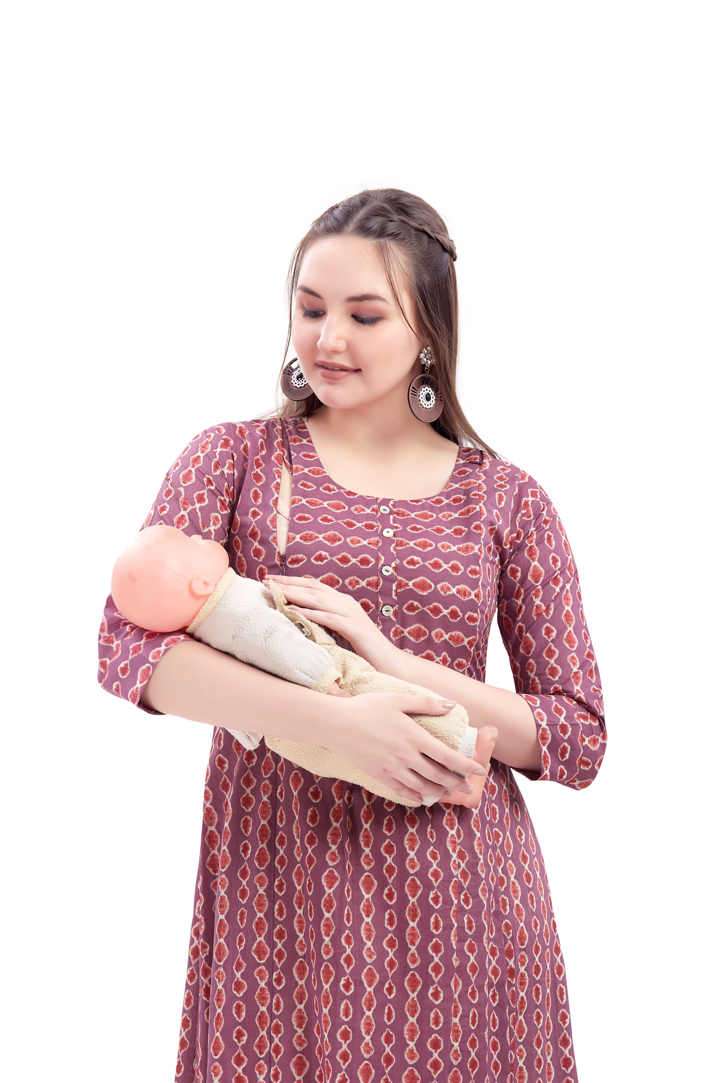 Wine coloured Long Dress