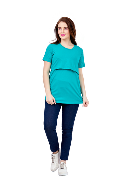 Turquoise Maternity T-shirt