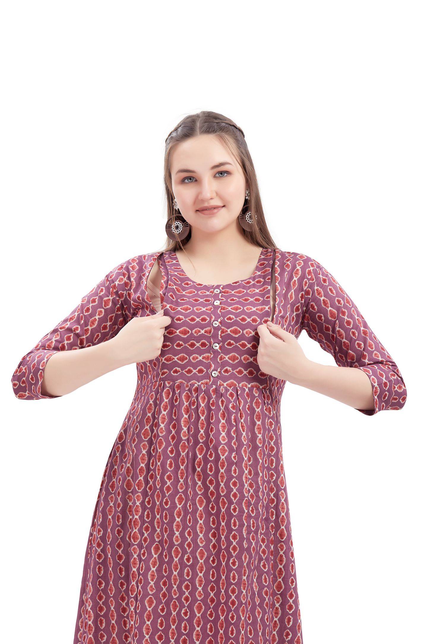 Wine coloured Long Dress