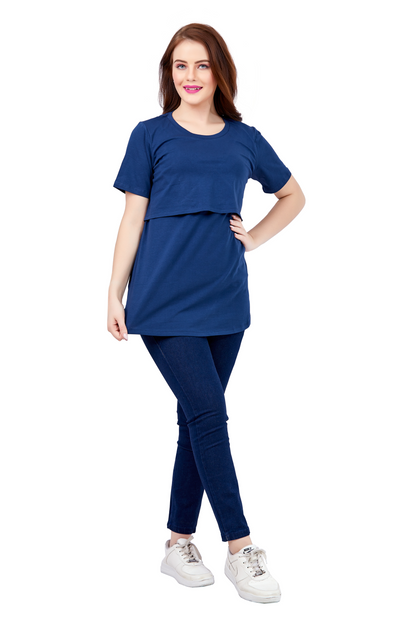 Indigo Blue Maternity T-shirt