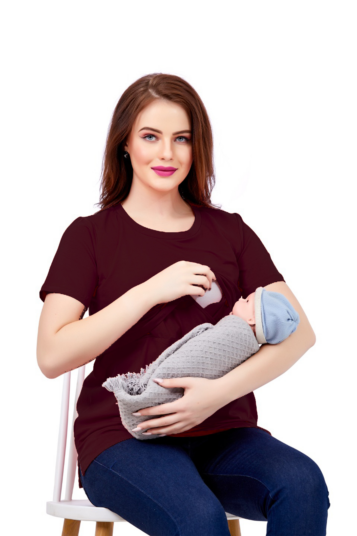 Maroon Maternity T-shirt
