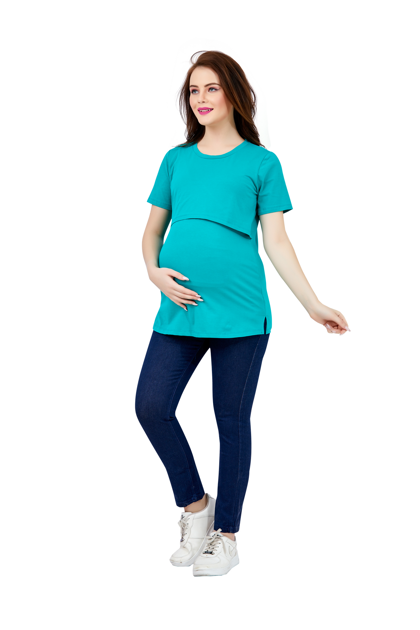 Turquoise Maternity T-shirt