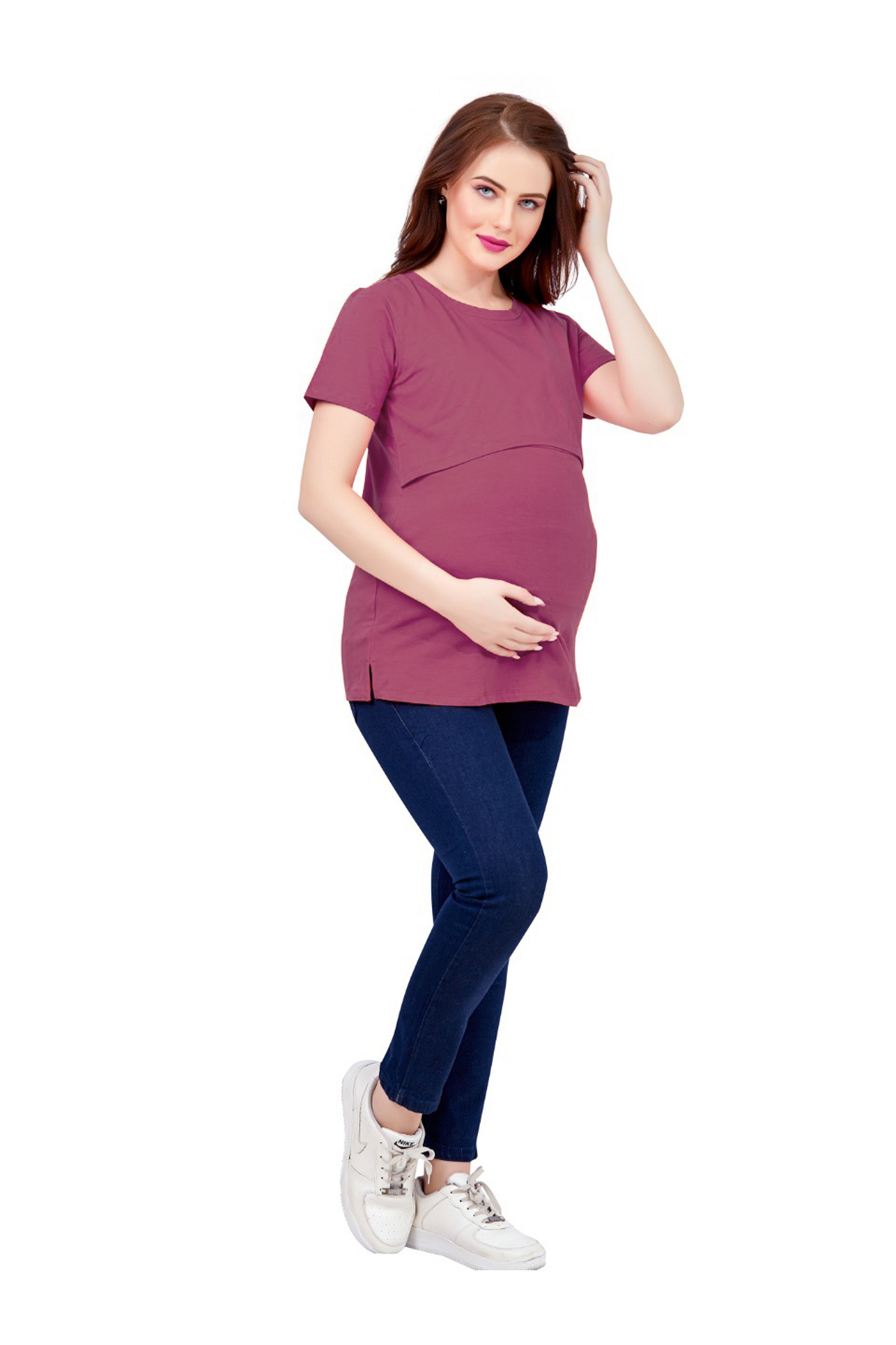 Onion Pink Maternity T-shirt