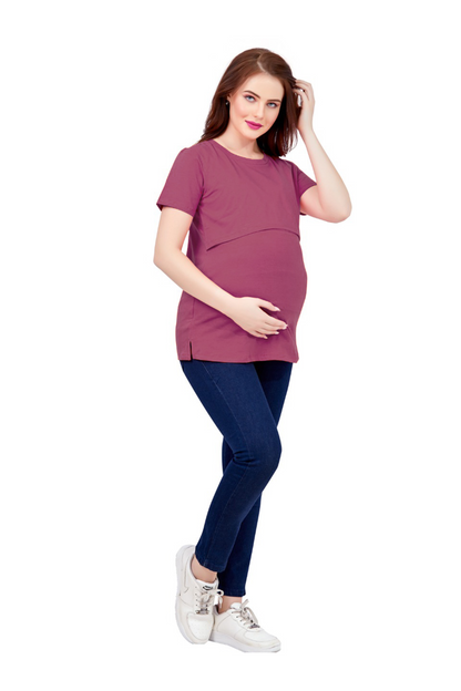 Onion Pink Maternity T-shirt