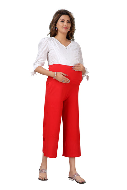 Red Blue Flared Plazzo
