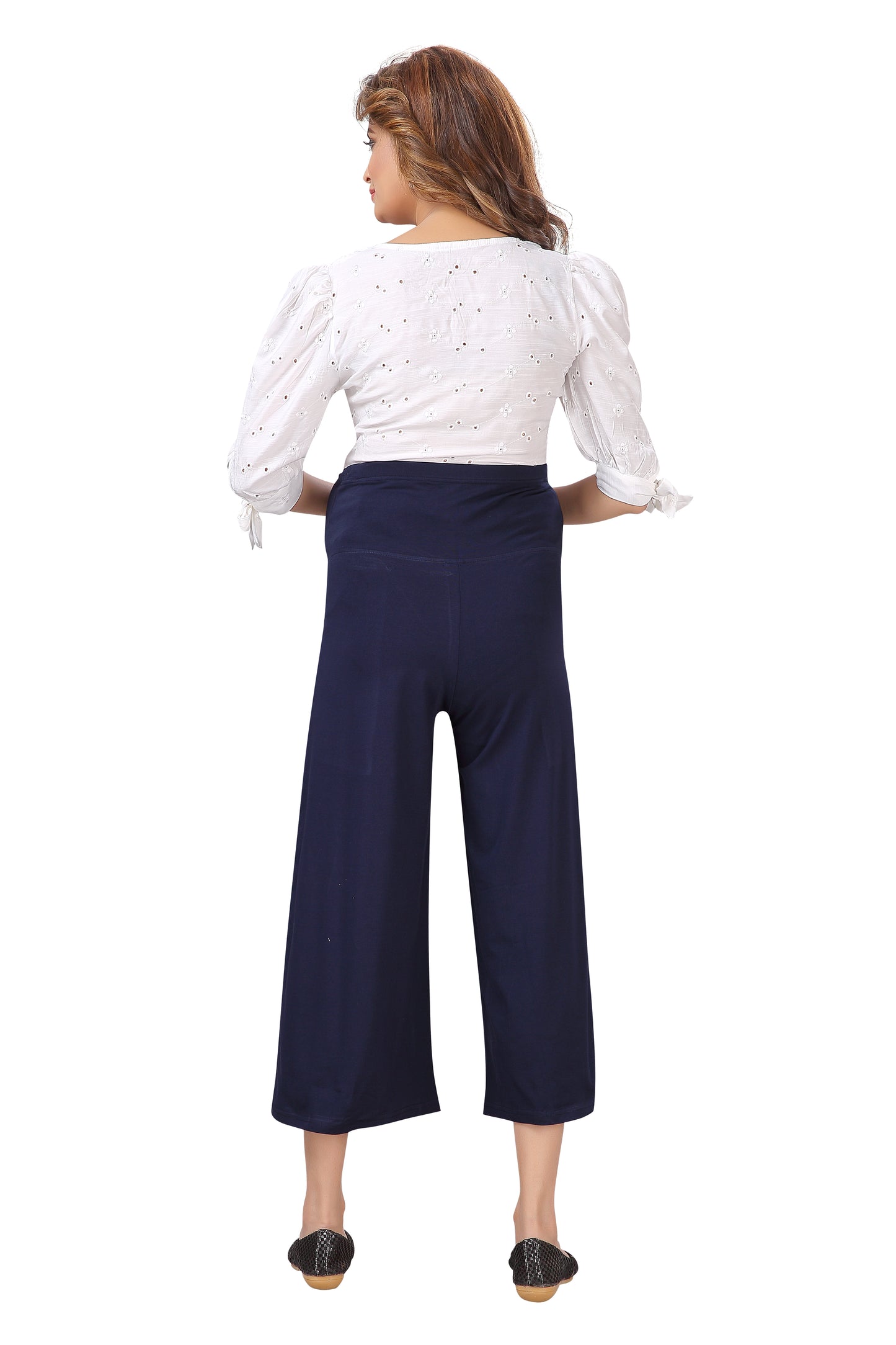 Navy Blue Flared Plazzo