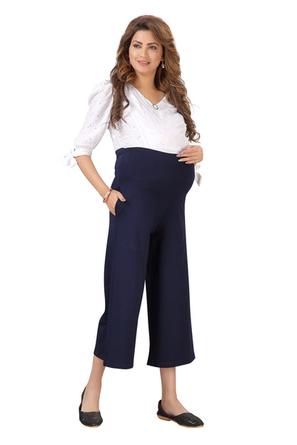 Navy Blue Flared Plazzo