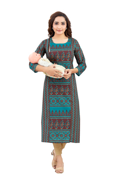 Rama Maroon Feeding Kurti