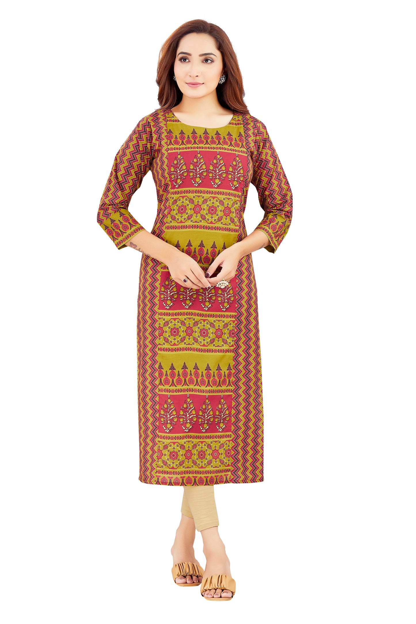 Mehandi Brown Feeding Kurti
