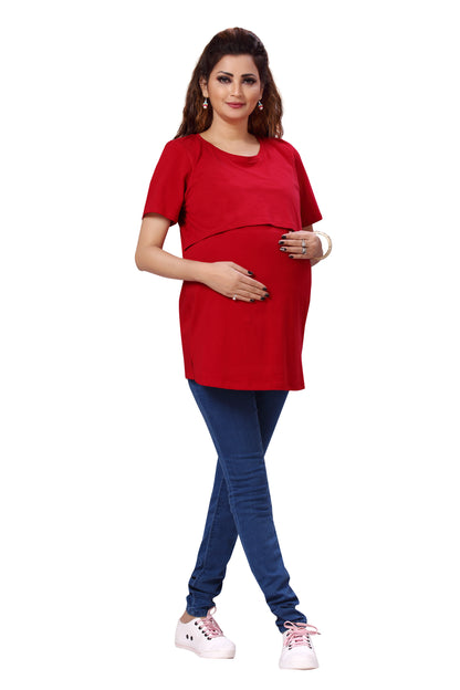 Red Maternity T-shirt